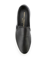 Женские черные кожаные слипоны от Common Projects