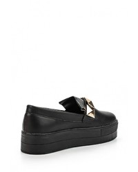 Женские черные кожаные слипоны от Springway