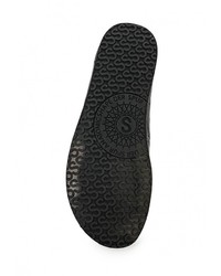 Мужские черные кожаные слипоны от Spur