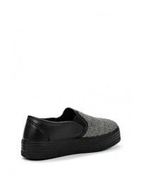 Женские черные кожаные слипоны от Sweet Shoes