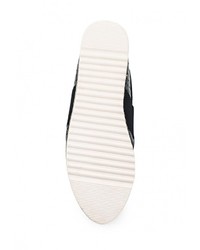 Женские черные кожаные слипоны от Sweet Shoes