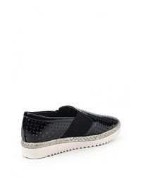 Женские черные кожаные слипоны от Sweet Shoes