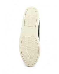 Женские черные кожаные слипоны от Topshop