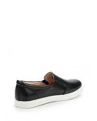 Женские черные кожаные слипоны от Vitacci