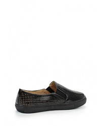 Женские черные кожаные слипоны от Vitacci