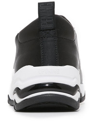 Женские черные кожаные слипоны от Opening Ceremony