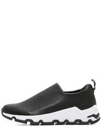 Женские черные кожаные слипоны от Opening Ceremony