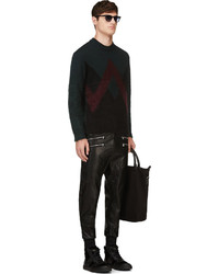 Мужские черные кожаные спортивные штаны от Markus Lupfer