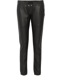 Женские черные кожаные спортивные штаны от Lot 78