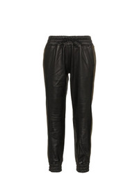 Женские черные кожаные спортивные штаны от Lot Lthr