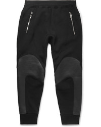 Мужские черные кожаные спортивные штаны от Neil Barrett
