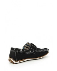 Черные кожаные топсайдеры от Pradella