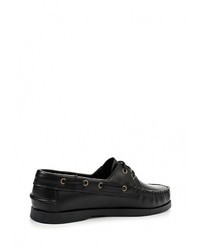 Черные кожаные топсайдеры от Storm