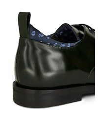 Черные кожаные туфли дерби с принтом от Etro