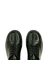 Черные кожаные туфли дерби с принтом от Etro
