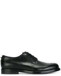 Черные кожаные туфли дерби с принтом от Valentino Garavani