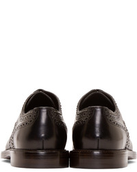 Черные кожаные туфли дерби с шипами от Dolce & Gabbana