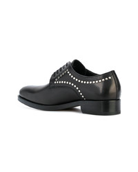 Черные кожаные туфли дерби с шипами от DSQUARED2