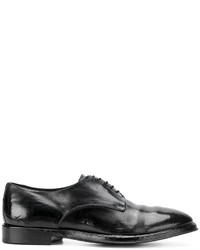 Черные кожаные туфли дерби от Alberto Fasciani