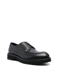 Черные кожаные туфли дерби от Canali
