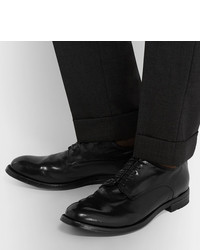 Черные кожаные туфли дерби от Officine Creative