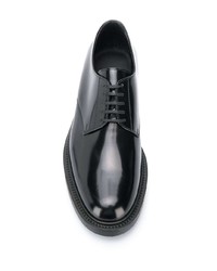 Черные кожаные туфли дерби от Saint Laurent