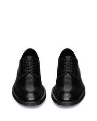 Черные кожаные туфли дерби от Saint Laurent