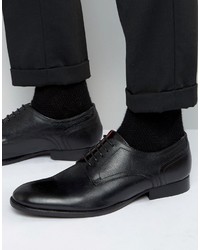 Черные кожаные туфли дерби от Base London
