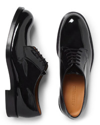Черные кожаные туфли дерби от Jil Sander