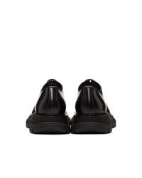 Черные кожаные туфли дерби от Alexander McQueen