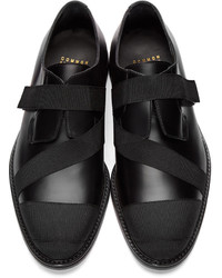 Черные кожаные туфли дерби от Robert Geller