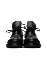 Черные кожаные туфли дерби от Raf Simons