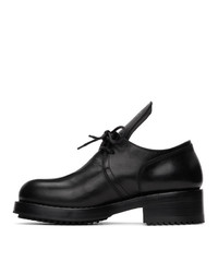 Черные кожаные туфли дерби от Raf Simons