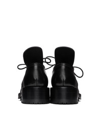 Черные кожаные туфли дерби от Raf Simons