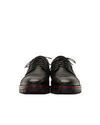Черные кожаные туфли дерби от Christian Louboutin