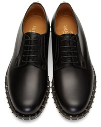 Черные кожаные туфли дерби от Valentino
