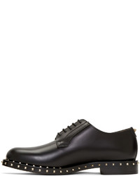 Черные кожаные туфли дерби от Valentino