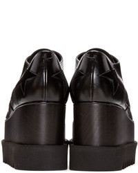 Женские черные кожаные туфли дерби от Stella McCartney