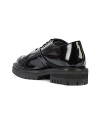 Черные кожаные туфли дерби от Yang Li