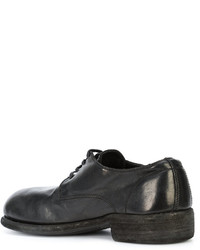 Женские черные кожаные туфли дерби от Guidi