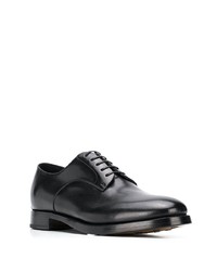 Черные кожаные туфли дерби от Silvano Sassetti