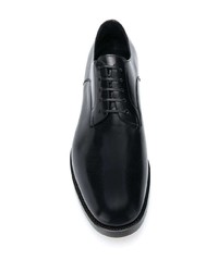Черные кожаные туфли дерби от Silvano Sassetti