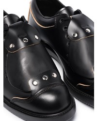 Черные кожаные туфли дерби от Comme Des Garcons Homme Plus