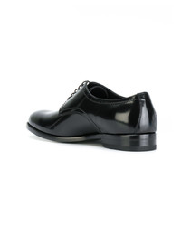 Черные кожаные туфли дерби от Saint Laurent