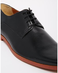 Черные кожаные туфли дерби от Frank Wright