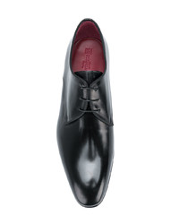 Черные кожаные туфли дерби от Corneliani