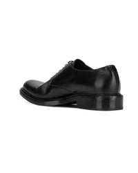Черные кожаные туфли дерби от Saint Laurent