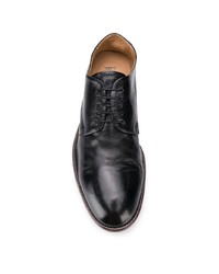 Черные кожаные туфли дерби от Moma