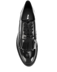 Женские черные кожаные туфли дерби от P.A.R.O.S.H.