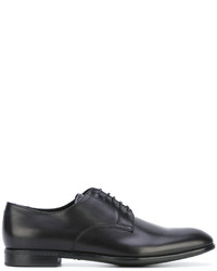 Черные кожаные туфли дерби от Giorgio Armani